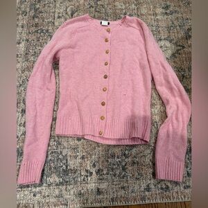 J. Crew Cardigan with Gold Sparkle Buttons